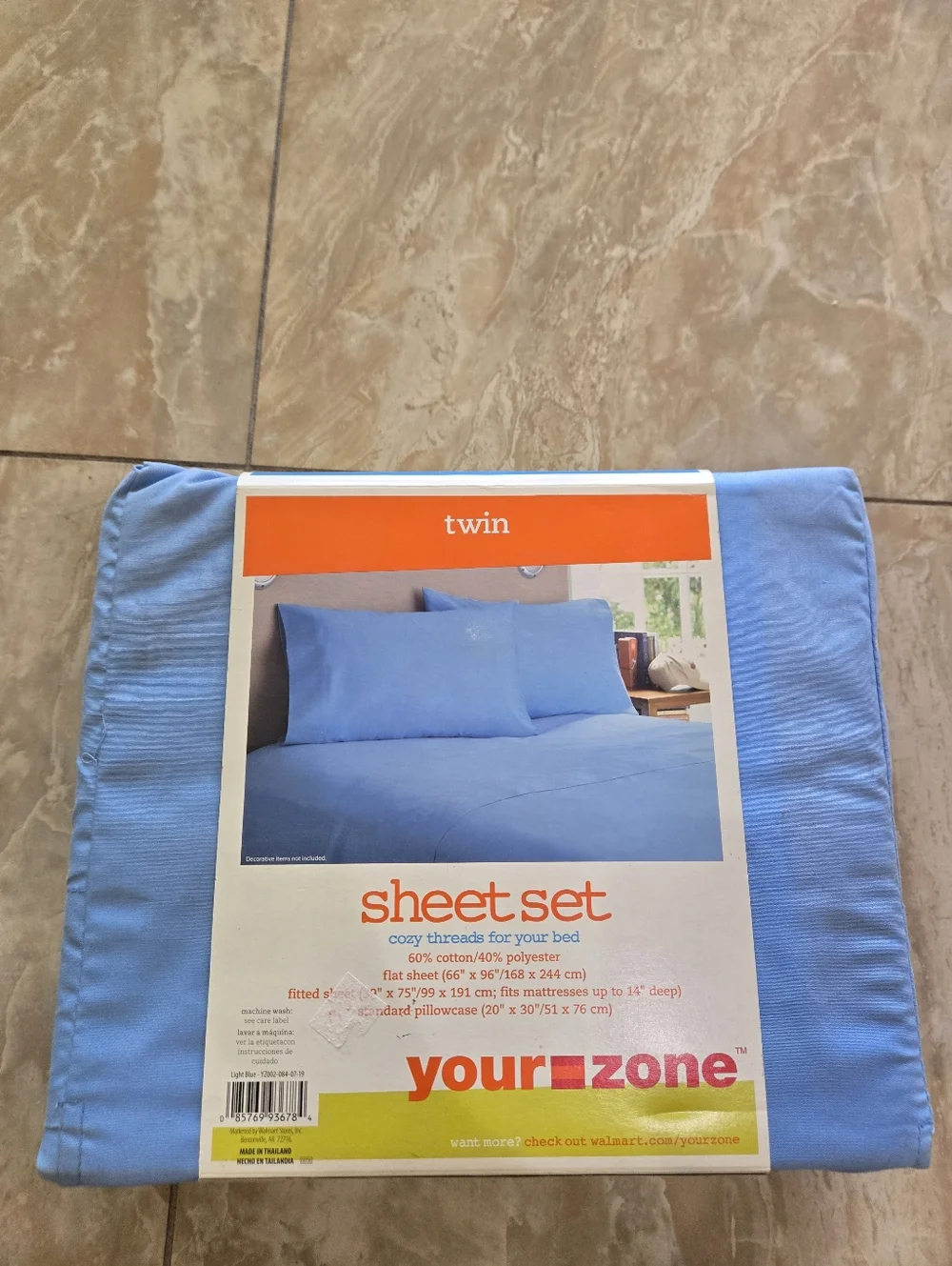 Twin Sheet Set in Light Blue